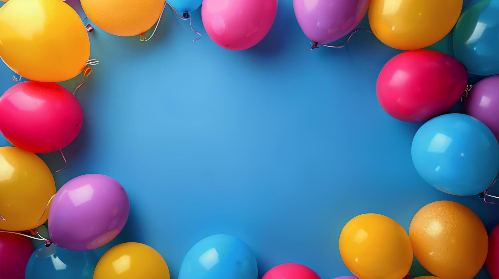 AI generated Group of Balloons Floating in the Air photo