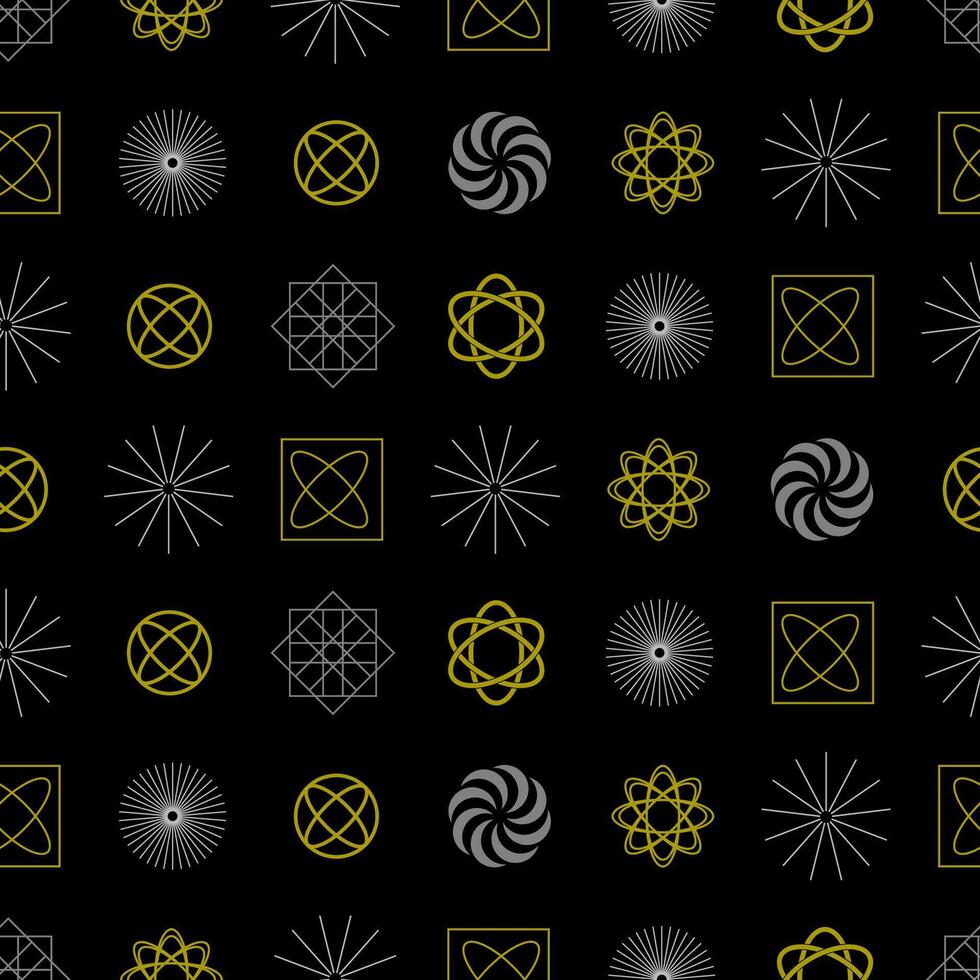 Futuristic Seamless Pattern. Y2k Background vector