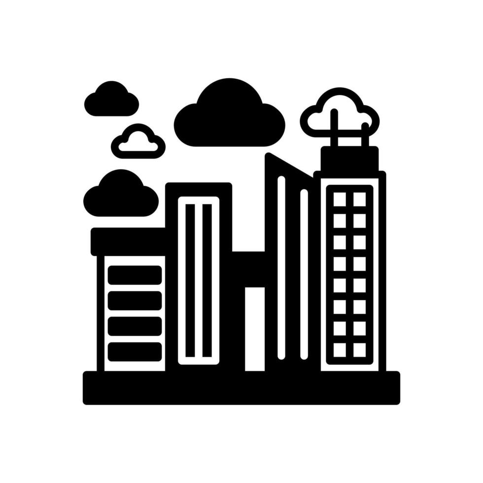 Smog City icon in vector. Logotype vector