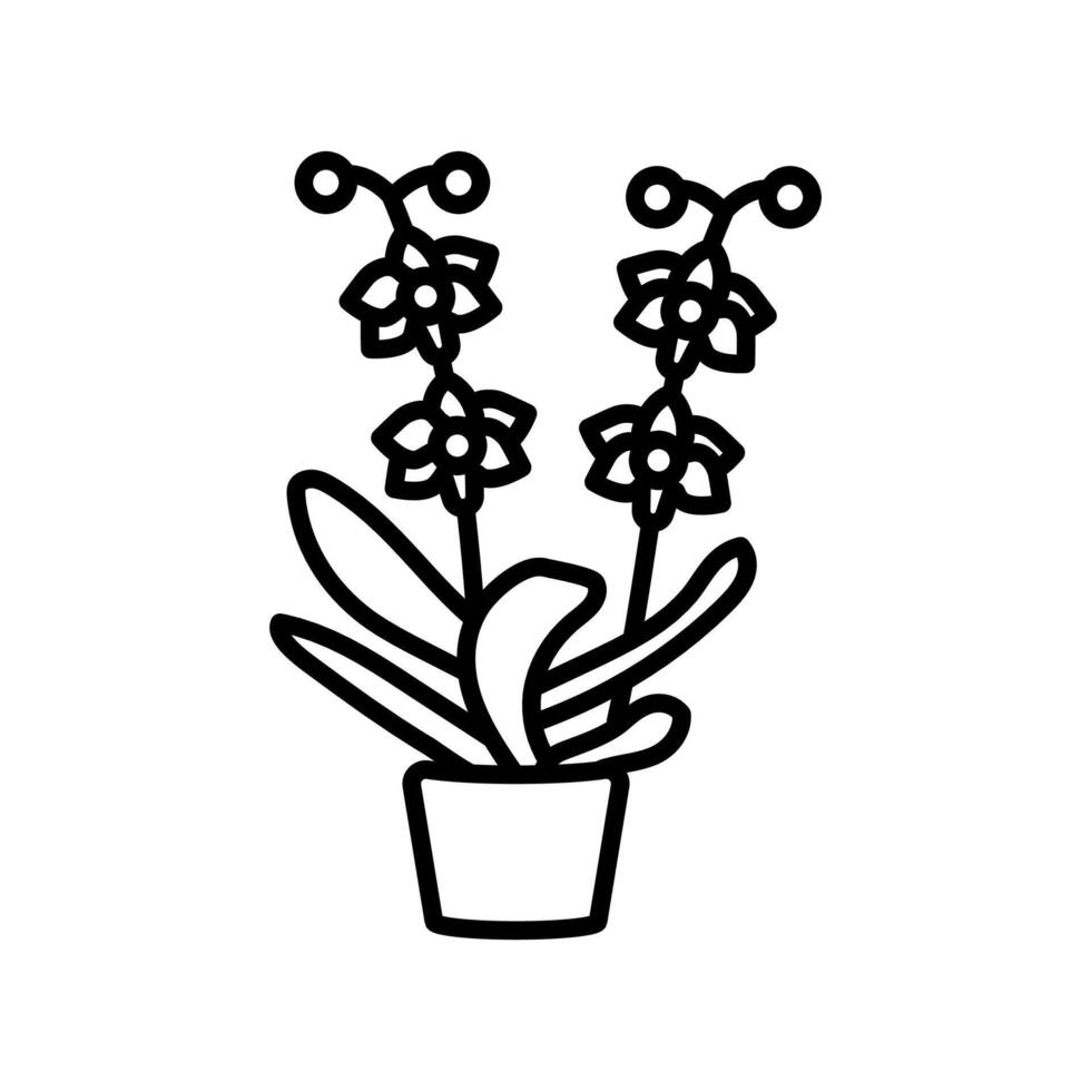 orquídea icono en vector. logotipo vector