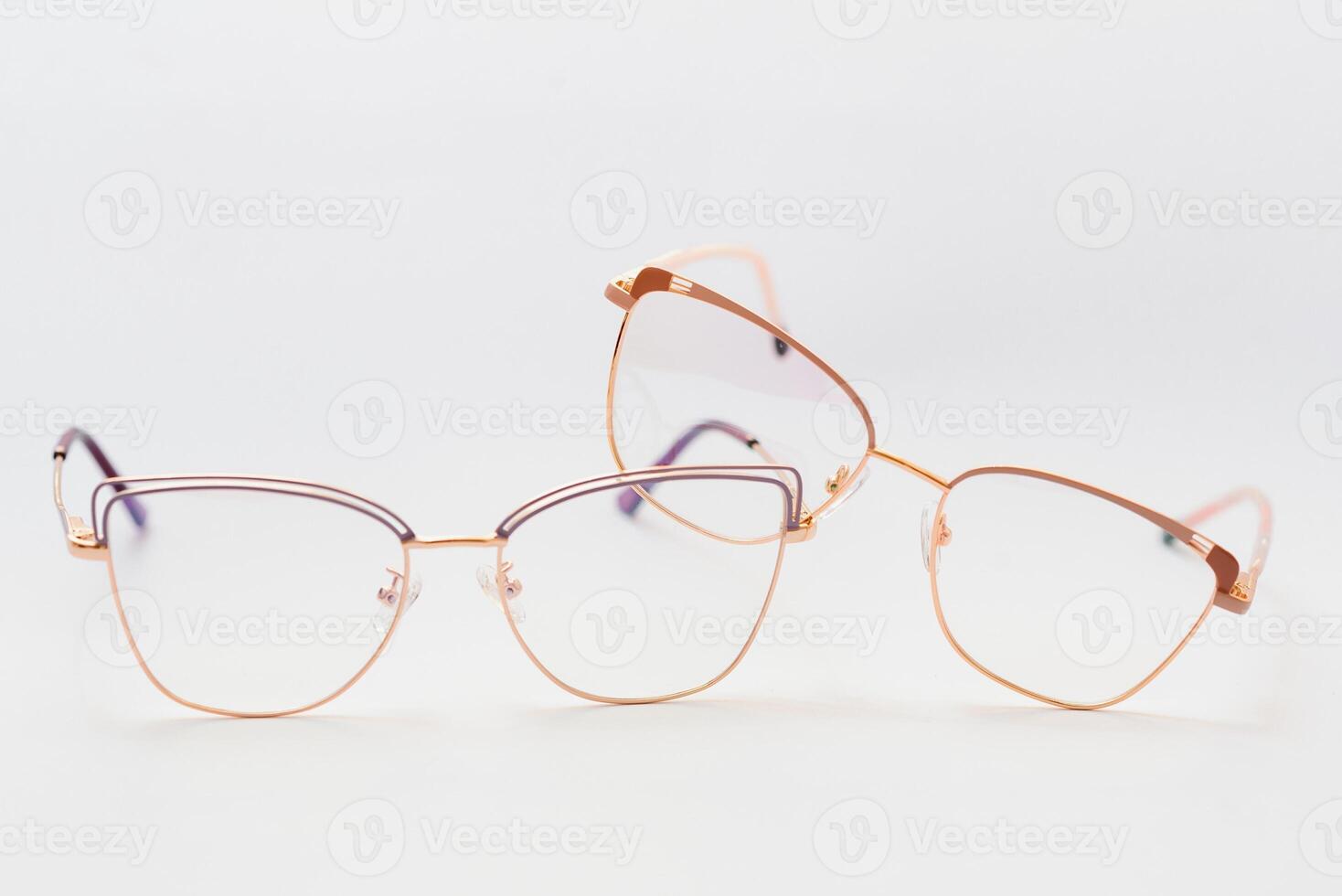 vintage glasses isolated on a white background photo