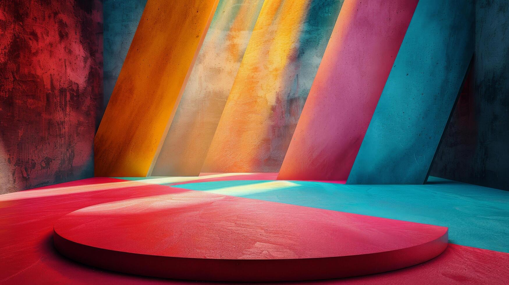 AI generated Group of Colorful Objects on Floor photo