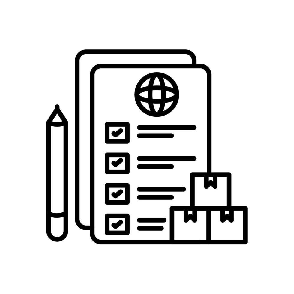 Packing List  icon in vector. Logotype vector