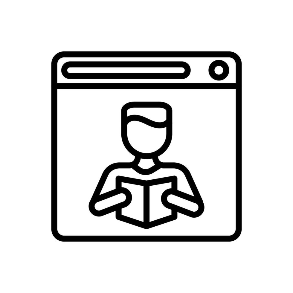 E Learning Course  icon in vector. Logotype vector