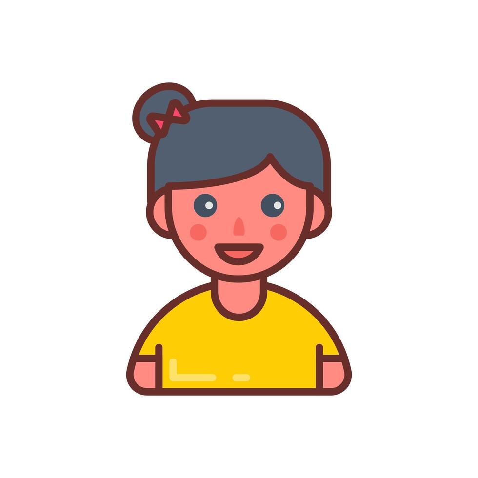 Bun Hairdo icon in vector. Logotype vector