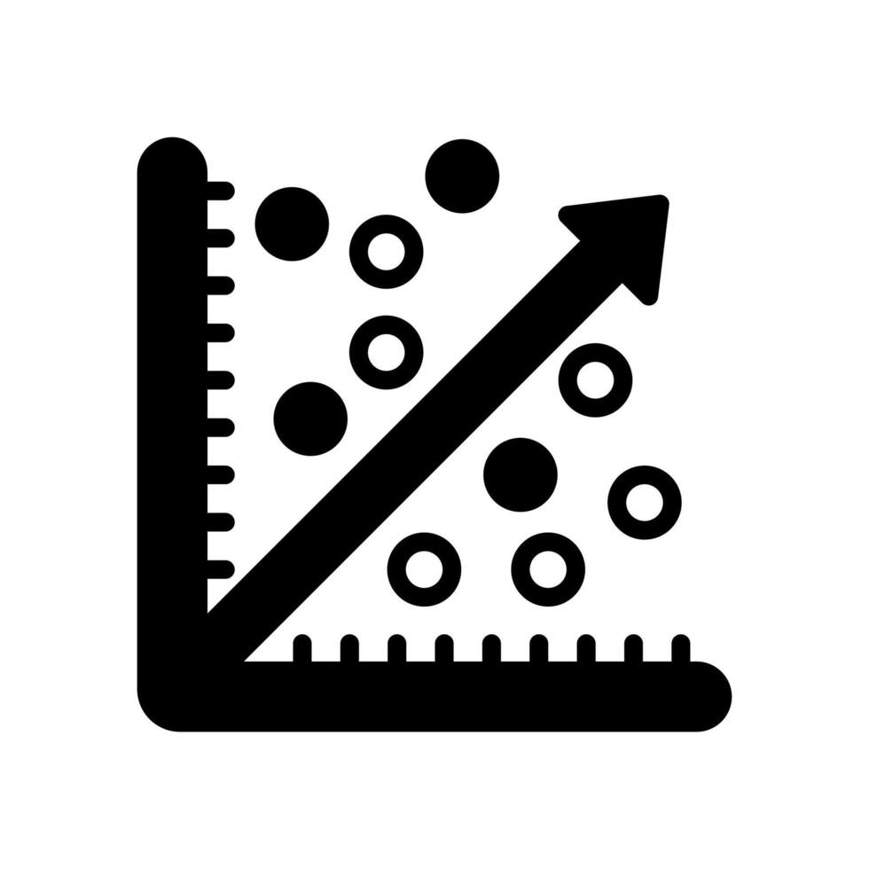 Regression Analysis icon in vector. Logotype vector