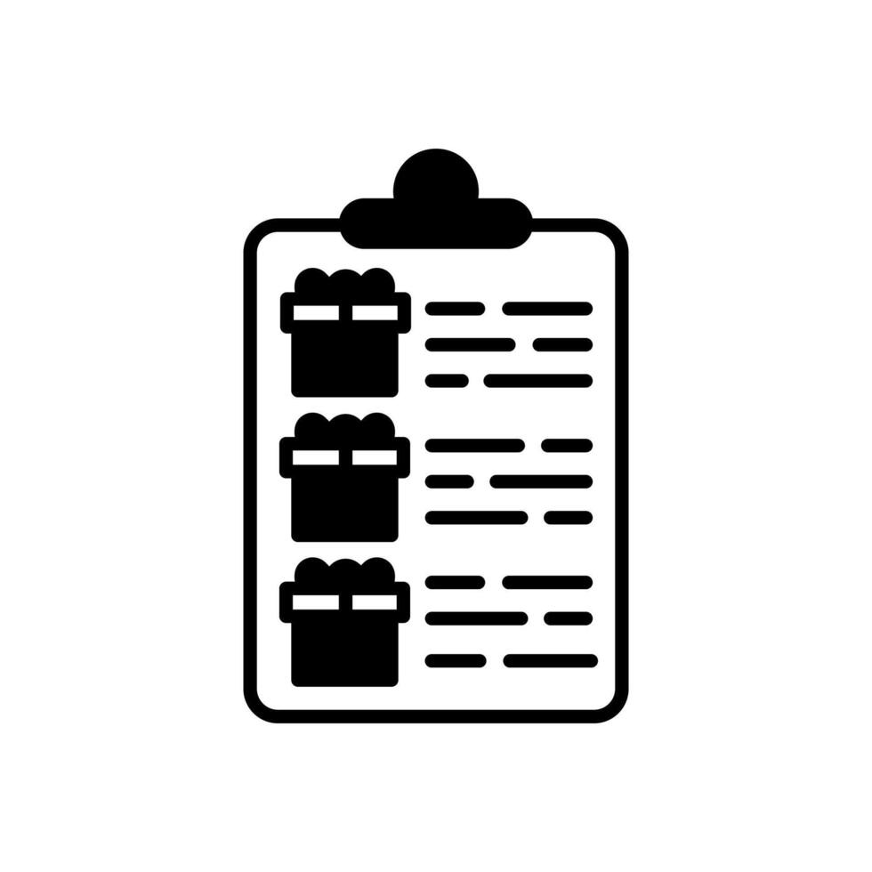 Gift Wishlist Diet  icon in vector. Logotype vector