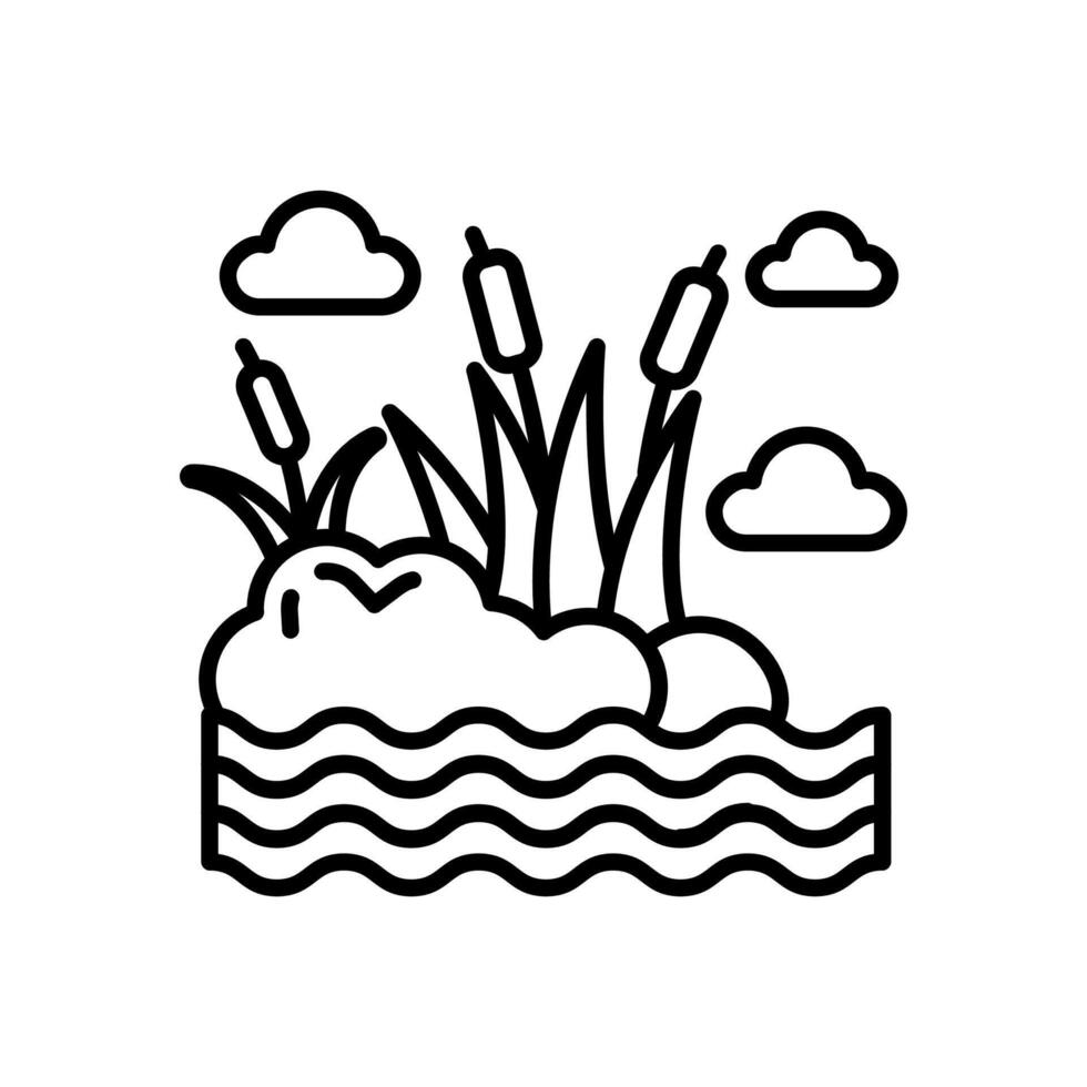 Wetland Drainage icon in vector. Logotype vector