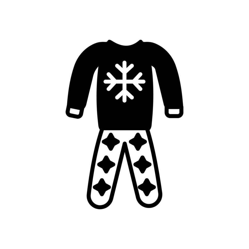 Christmas Pajamas Diet  icon in vector. Logotype vector