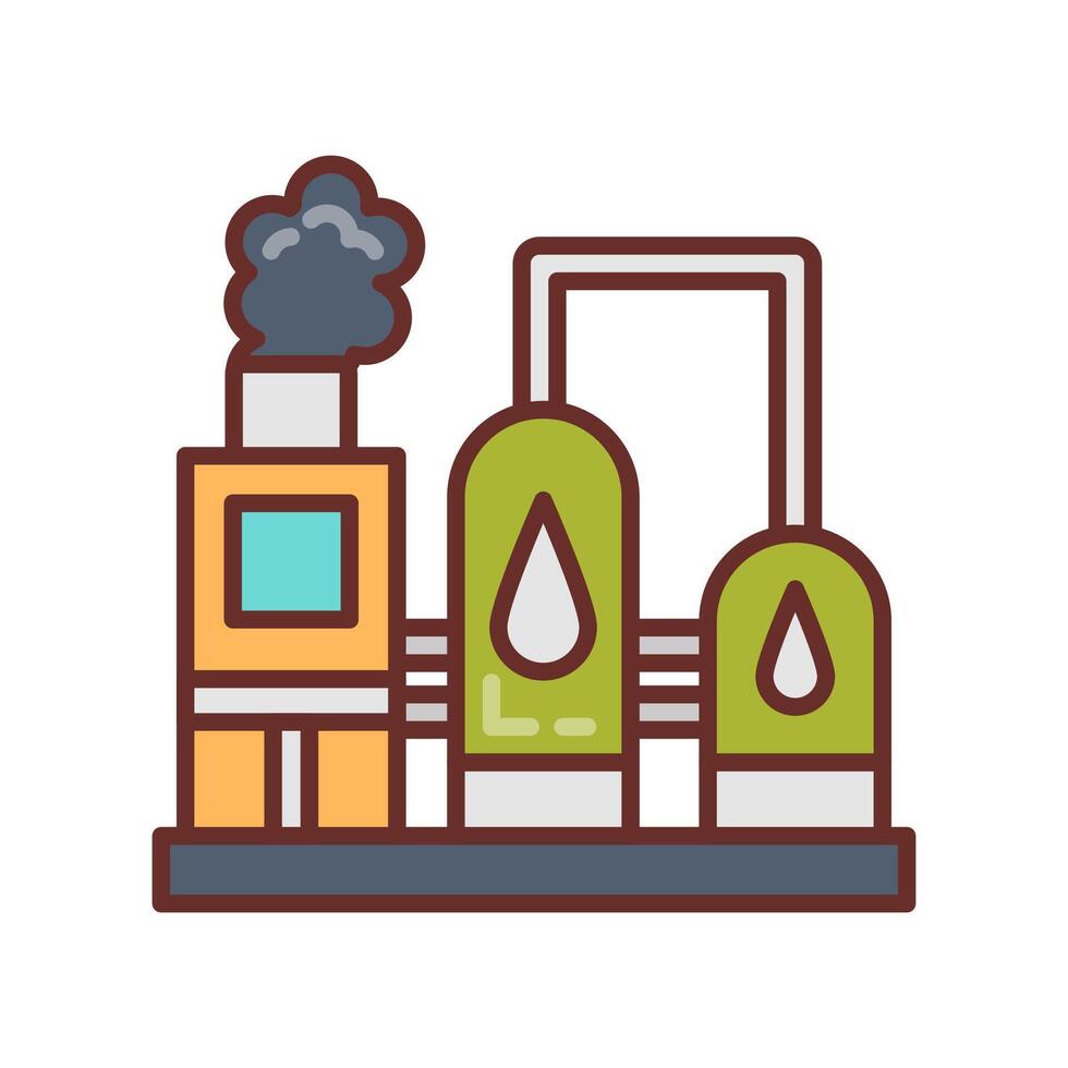 Oil Refineries icon in vector. Logotype vector