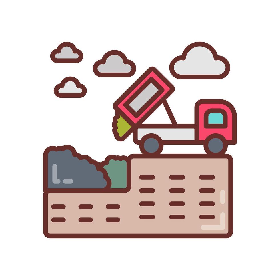 Landfills icon in vector. Logotype vector