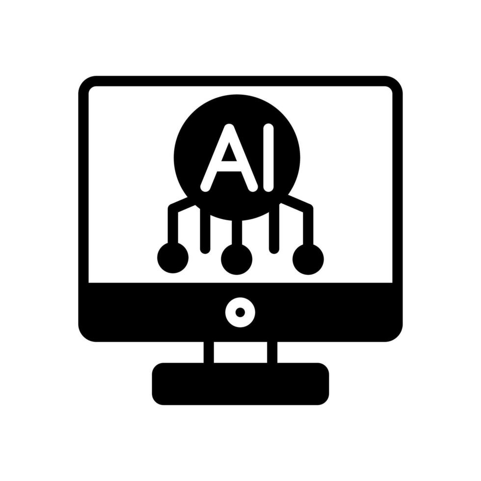Artificial Intelligence icon in vector. Logotype vector