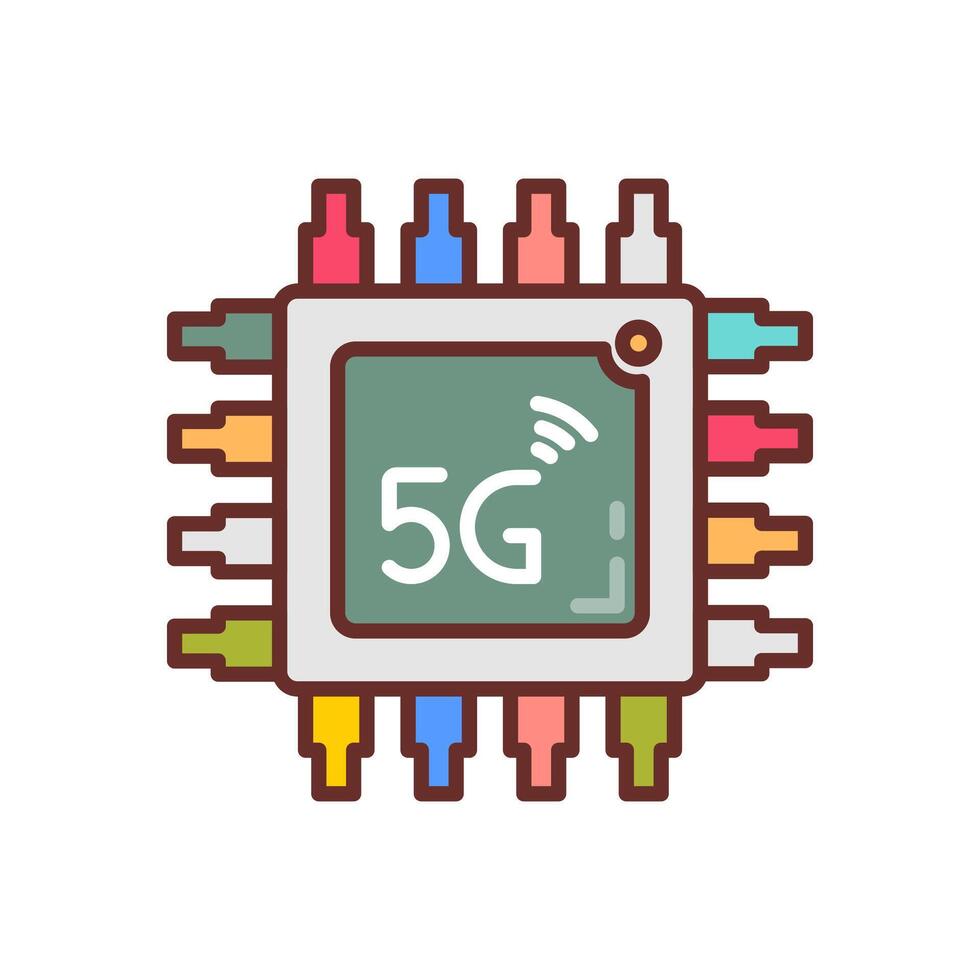 Communicator Chip icon in vector. Logotype vector