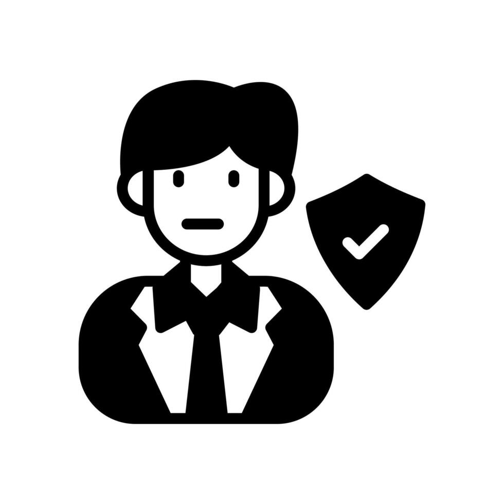 Male Agent icon in vector. Logotype vector