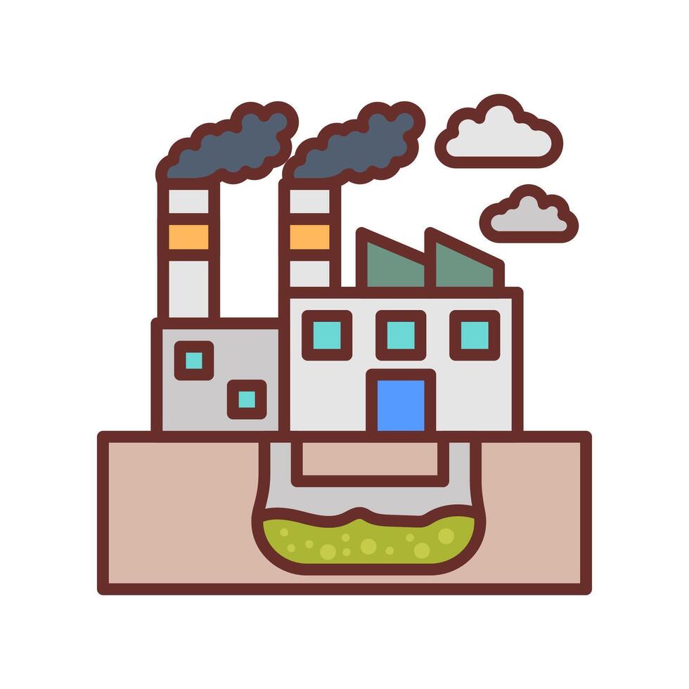 Geothermal Power Plants icon in vector. Logotype vector