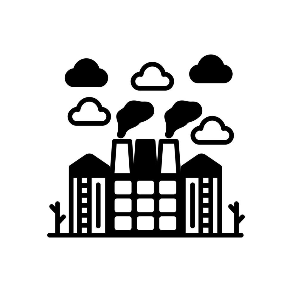 Factory Smoke icon in vector. Logotype vector