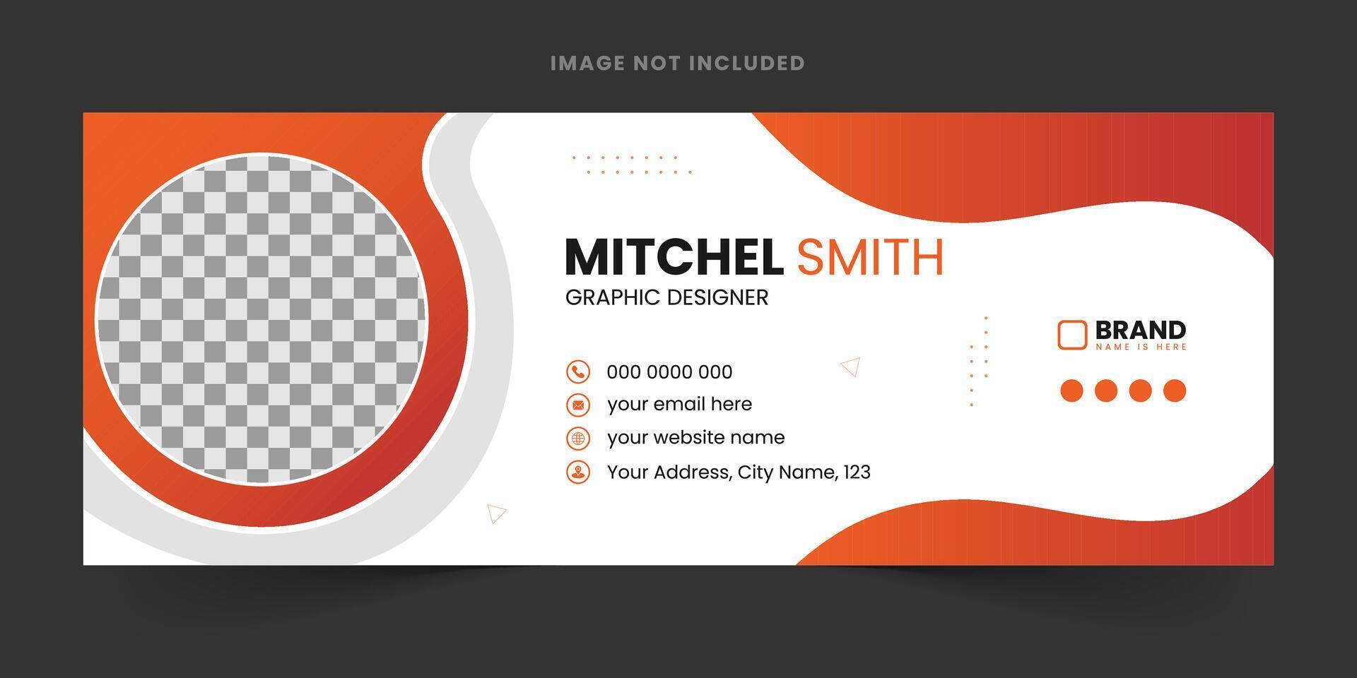 Corporate Modern Email Signature Design template. Vector email signature template design. business email signature vector design. Free Vector