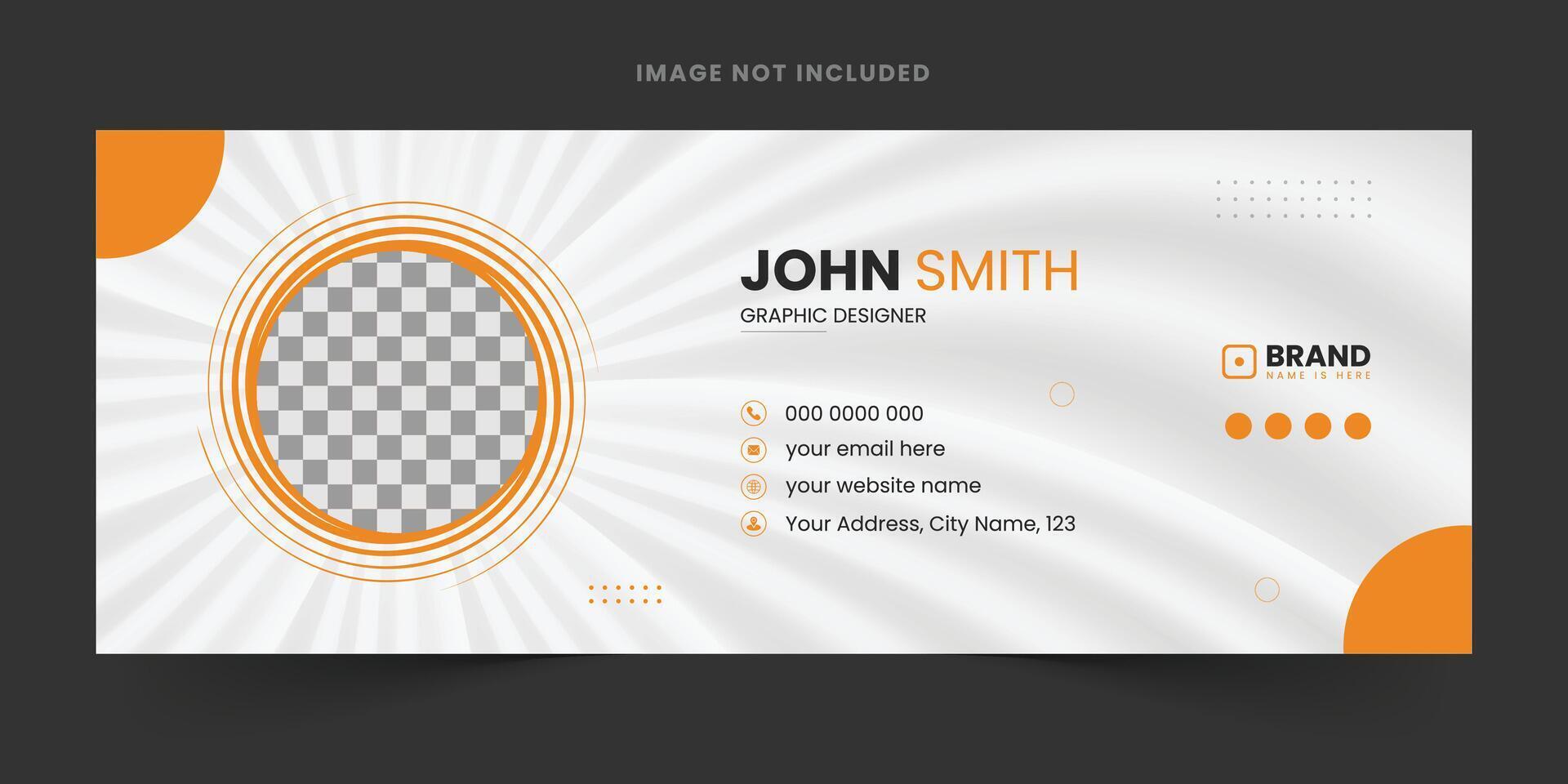 Corporate Modern Email Signature Design template. Vector email signature template design. business email signature vector design. Free Vector