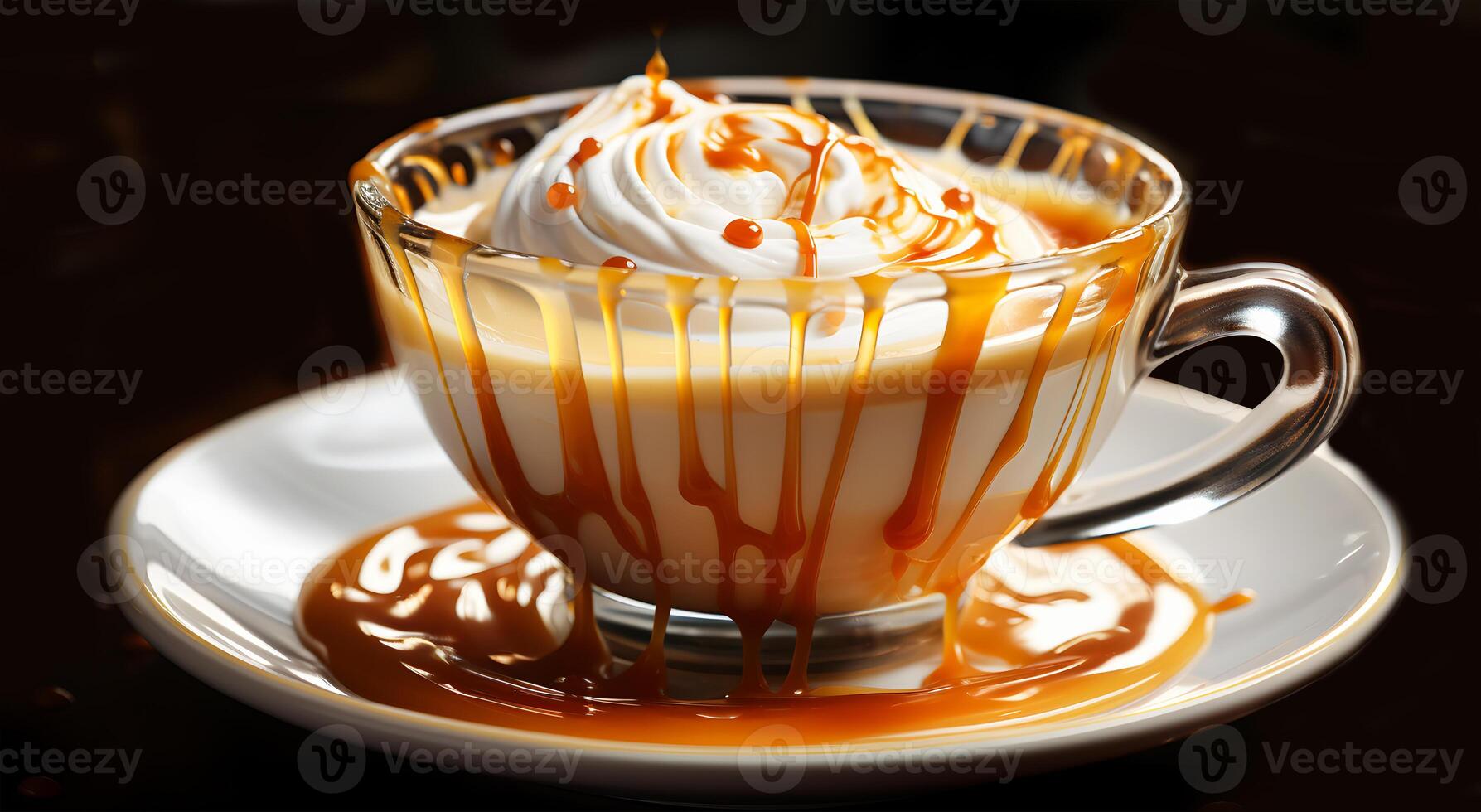 AI generated Liquid delicious cream and tasty confection in a bowl photo