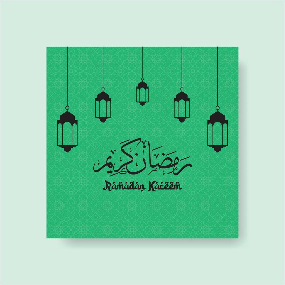 Ramadan kareem greeting template for social media post with islamic pattern, banner, wallpaper, post, Ramadan mubarak, 2024, islamic template vector