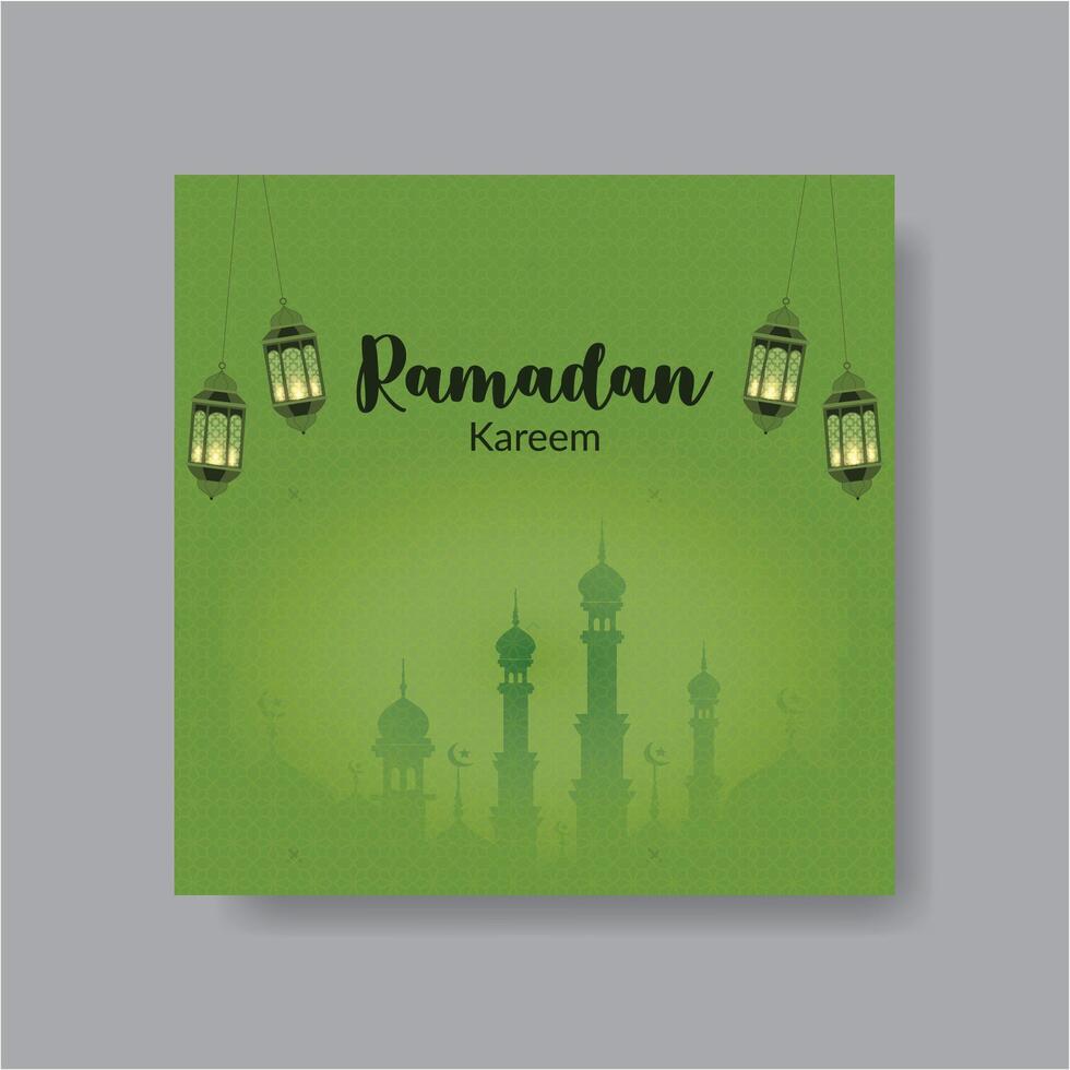 Ramadan kareem greeting template for social media post with islamic pattern, banner, wallpaper, post, Ramadan mubarak, 2024, islamic template vector