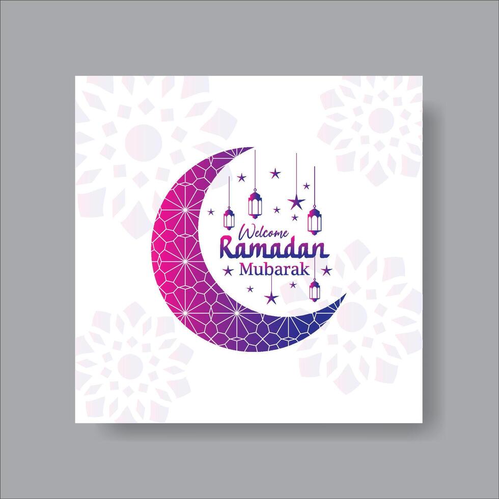 Ramadan kareem greeting template for social media post with islamic pattern, banner, wallpaper, post, Ramadan mubarak, 2024, islamic template, ramadan kareem greetings template. vector