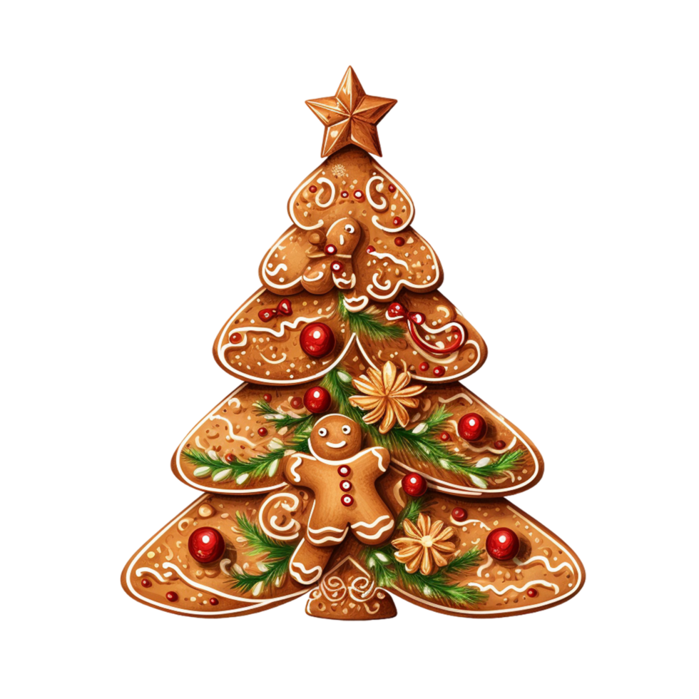 AI generated Shape for cookies in the form of a christmas tree png