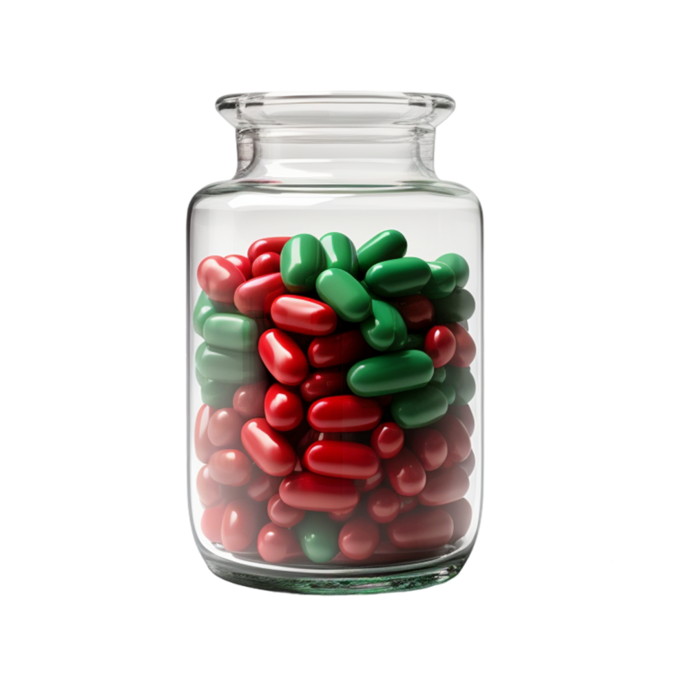 AI generated Jar of happy pills png