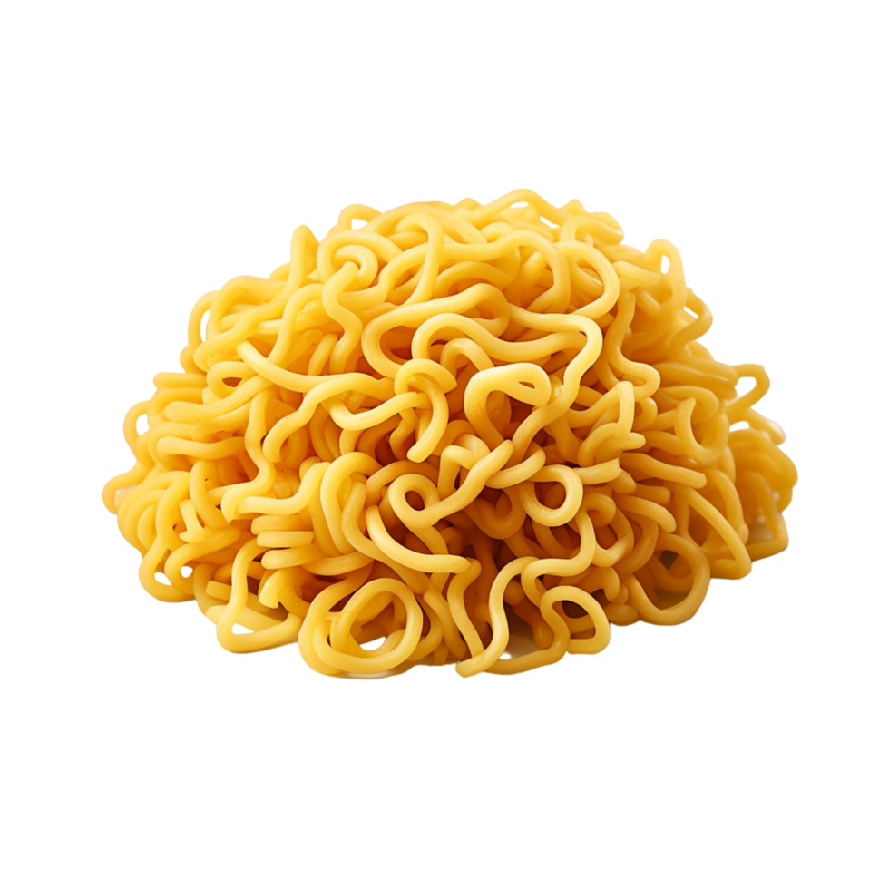 AI generated A fork and instant noodles are shown png