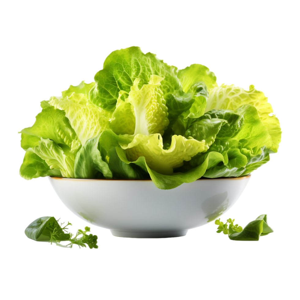 AI generated Salad in a white bowl png