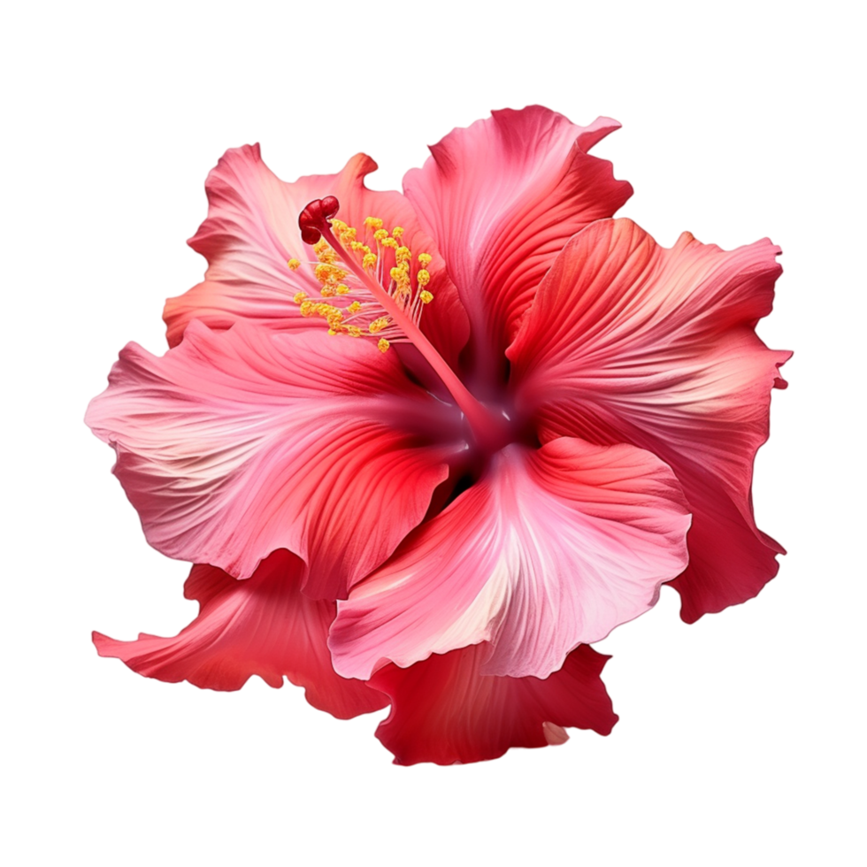 ai gerado vermelho hibisco flor png