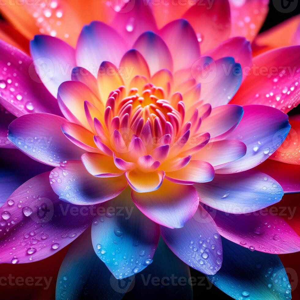 AI generated natures beauty captured in colorful flower close up photo