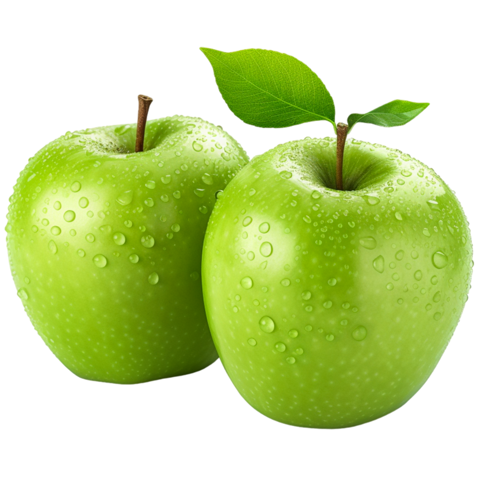 ai généré Frais vert Pomme feuille png