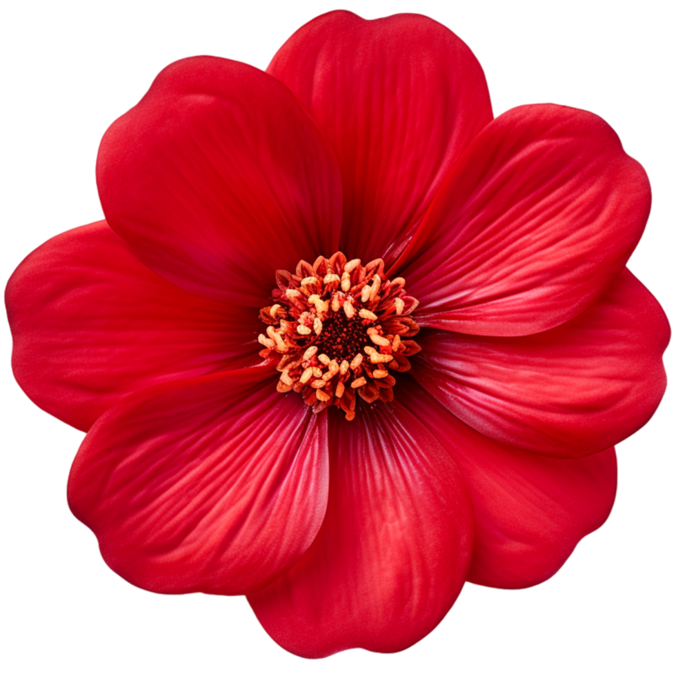 ai généré été fleur rouge dahlia png