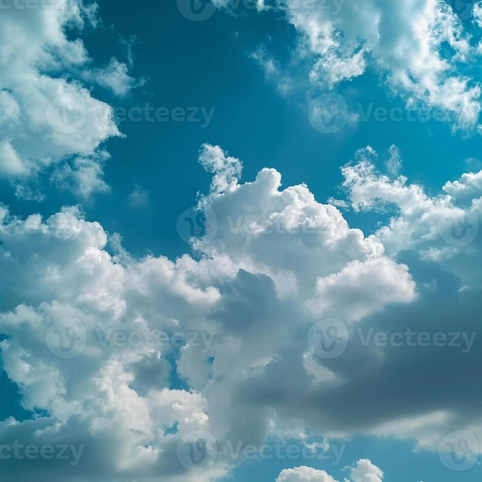 AI generated Beautiful Clouds Flutter in Blue Sky photo