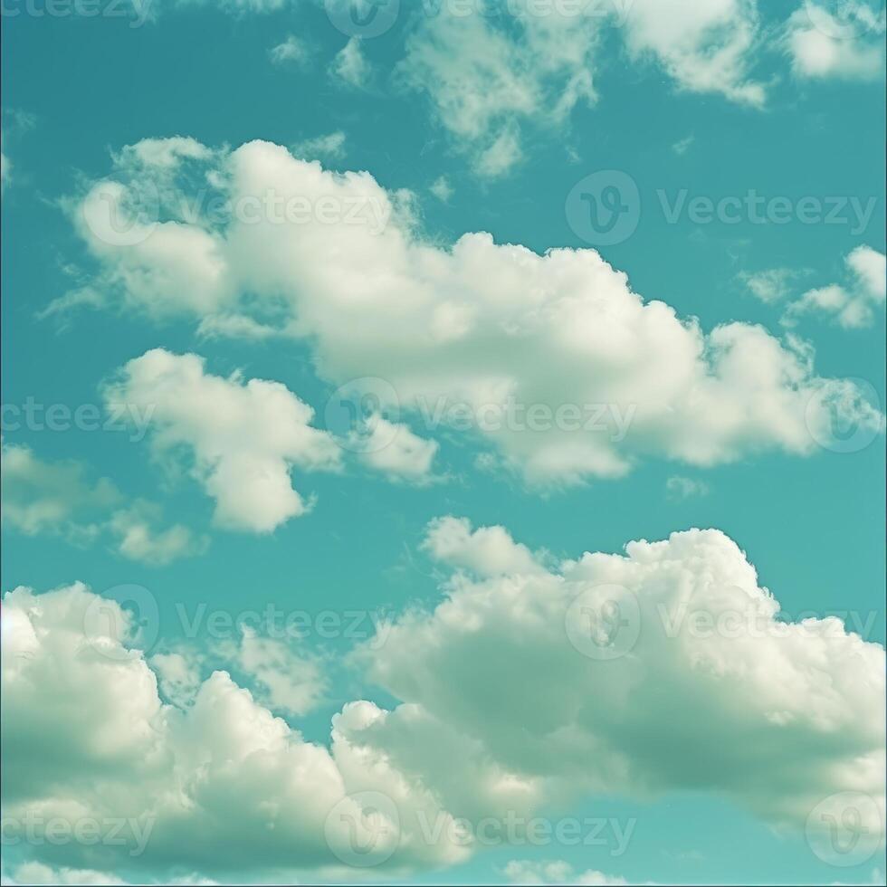 AI generated Beautiful Clouds Flutter in Blue Sky photo