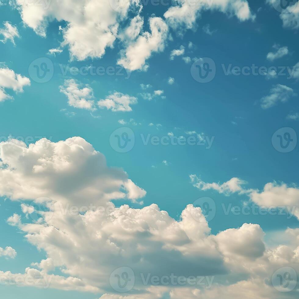 AI generated Beautiful Clouds Flutter in Blue Sky photo