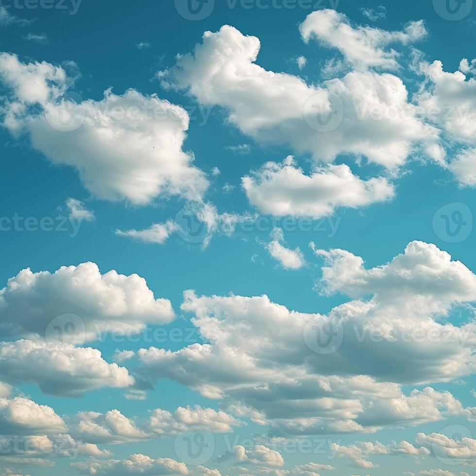 AI generated Beautiful Clouds Flutter in Blue Sky photo
