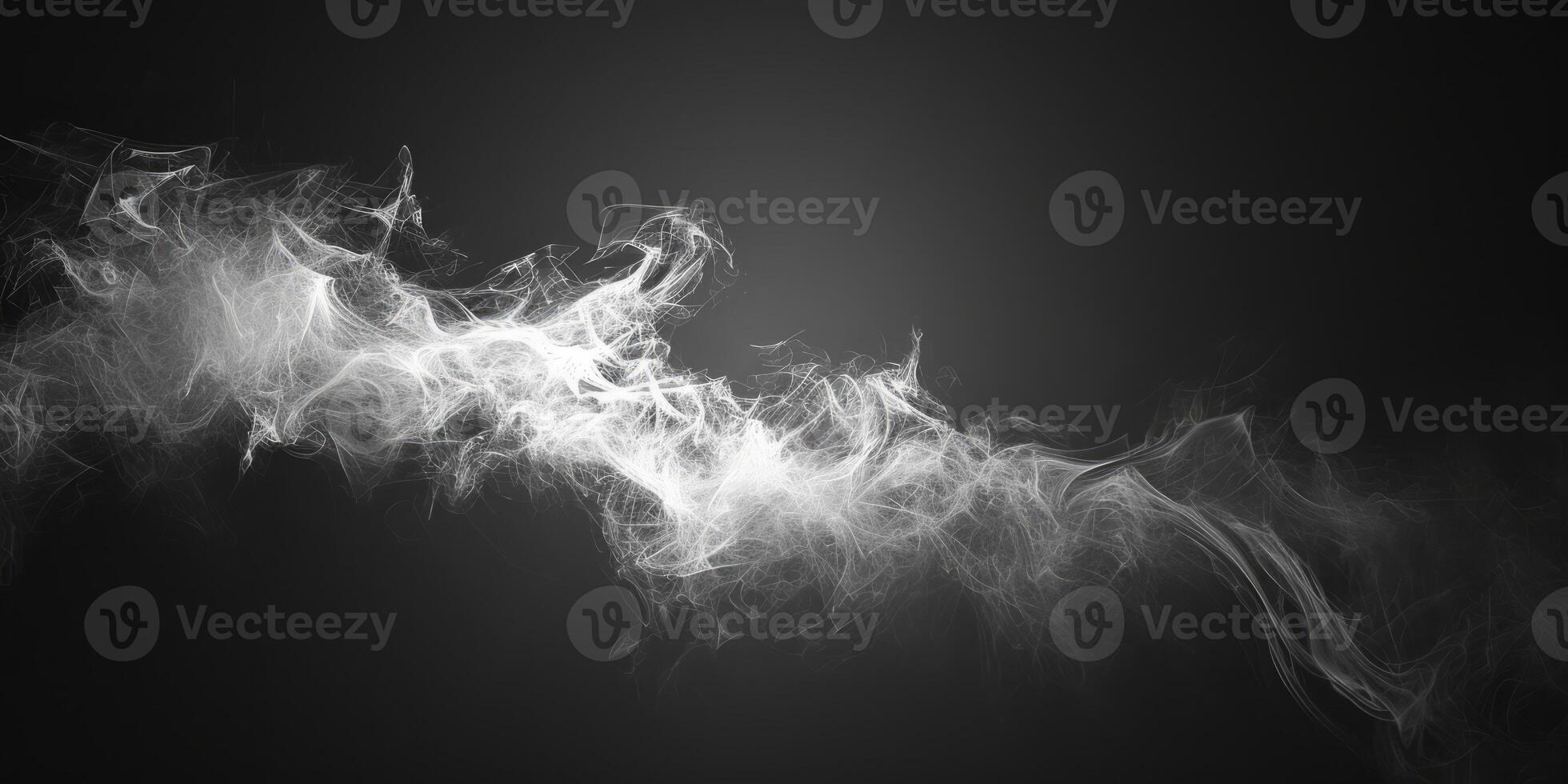 AI generated Smoke Cloud Isolated on Black Background photo