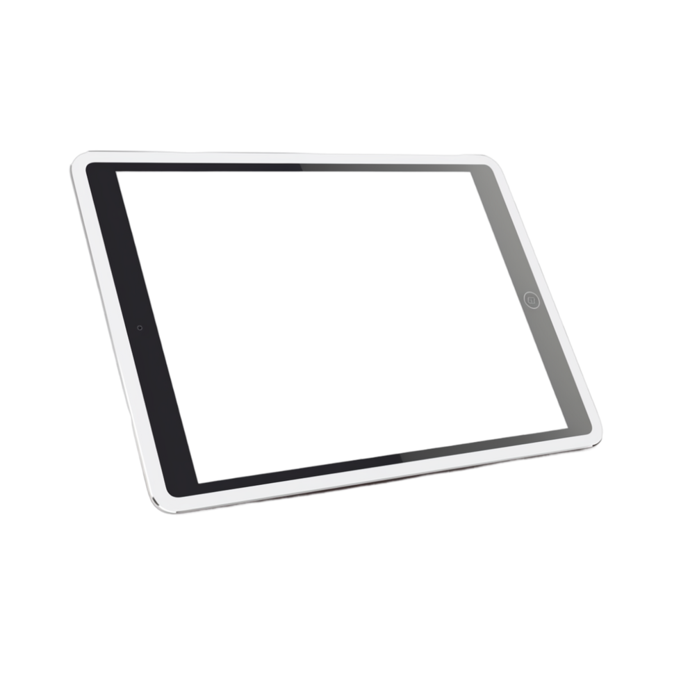 AI generated Tablet Mockup Template White Screen png