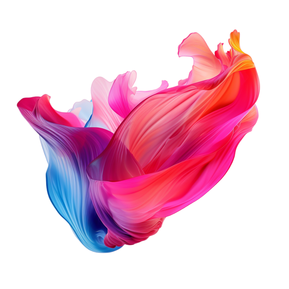 AI generated 3d holographic fluid gradient png