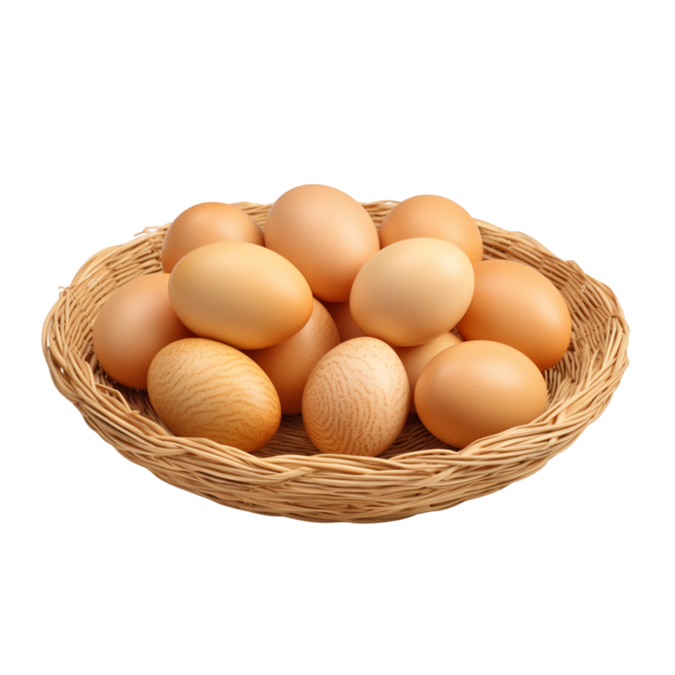 AI generated Eggs basket food breakfast png