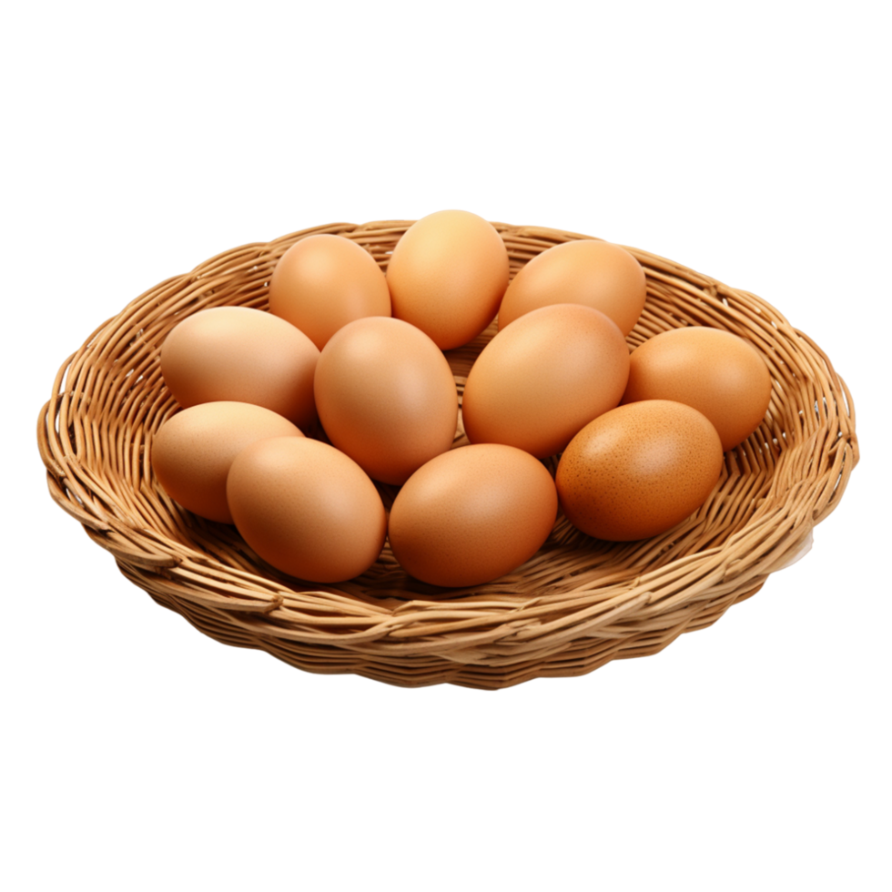 AI generated Egg In The Basket Chicken png