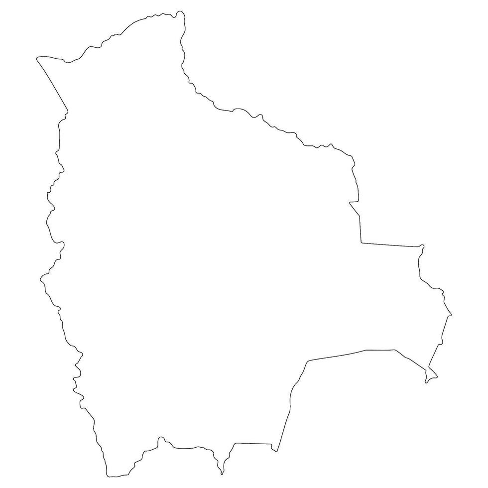 Bolivia map. Map of Bolivia in white color vector