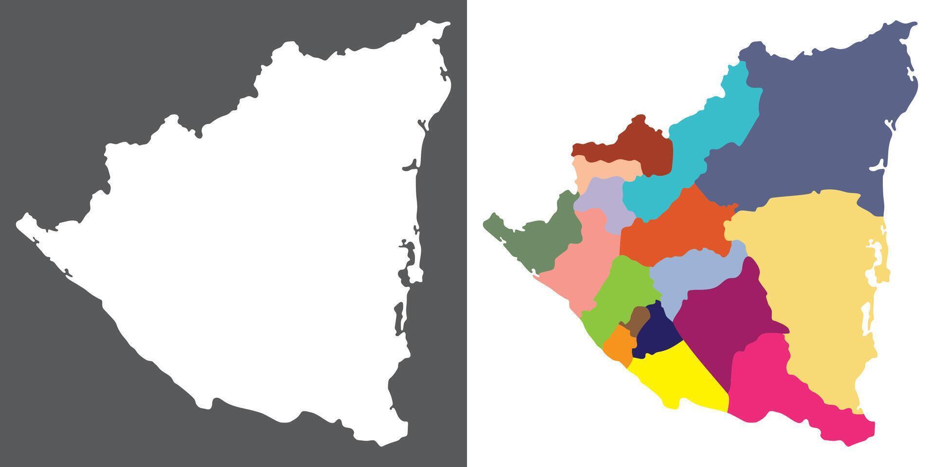 Nicaragua mapa. mapa de Nicaragua en conjunto vector