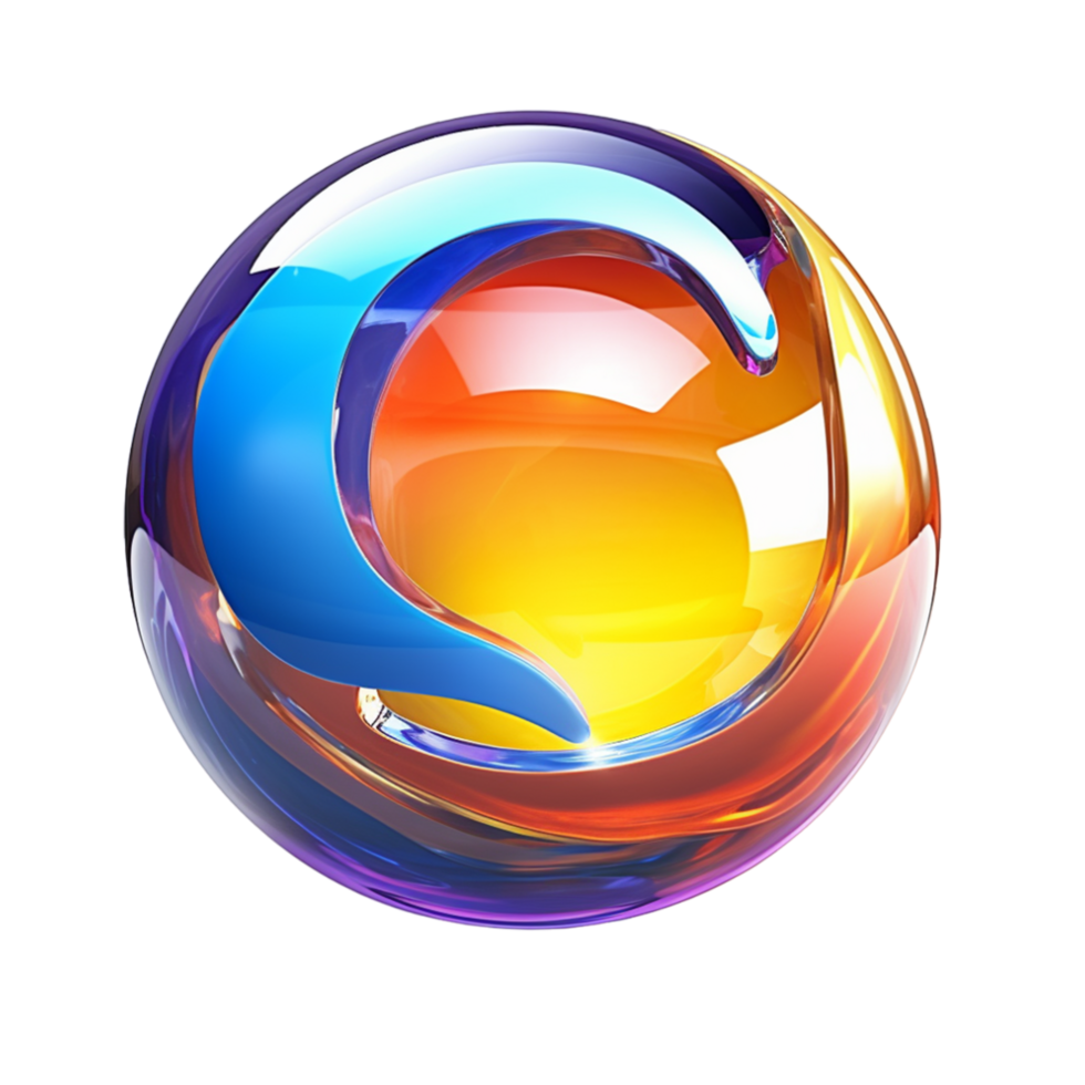 AI generated Iridescent 3d abstract geometric sphere png