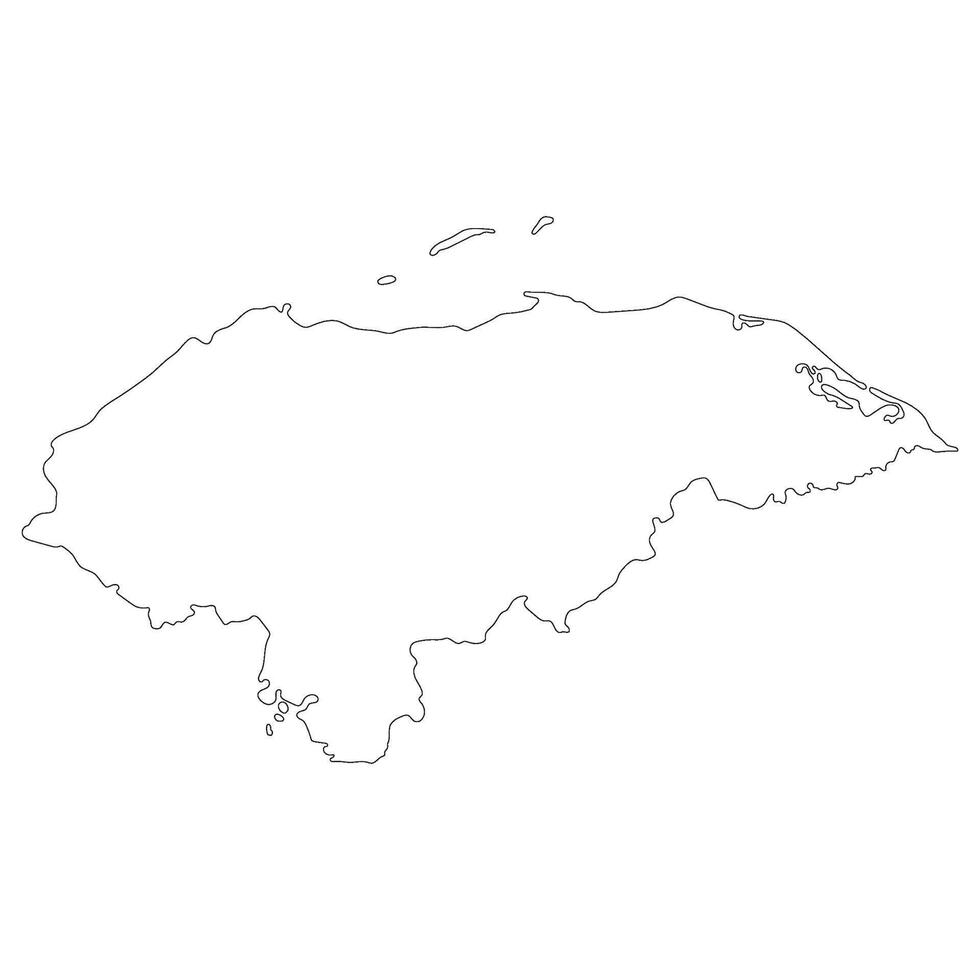 Honduras map. Map of Honduras in white color vector