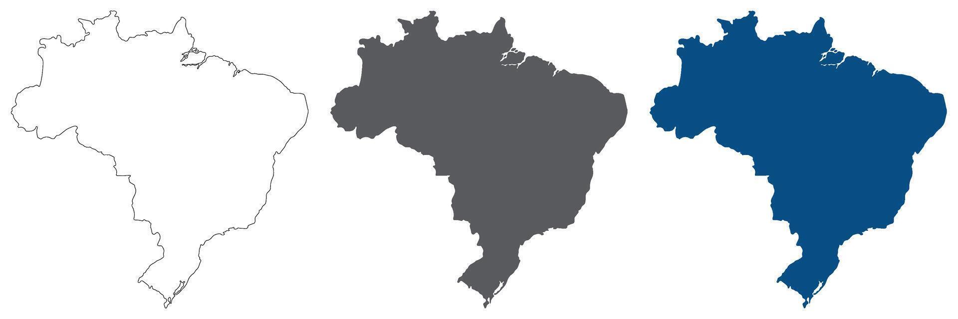 Brasil mapa. latín mapa. brasileño mapa. vector
