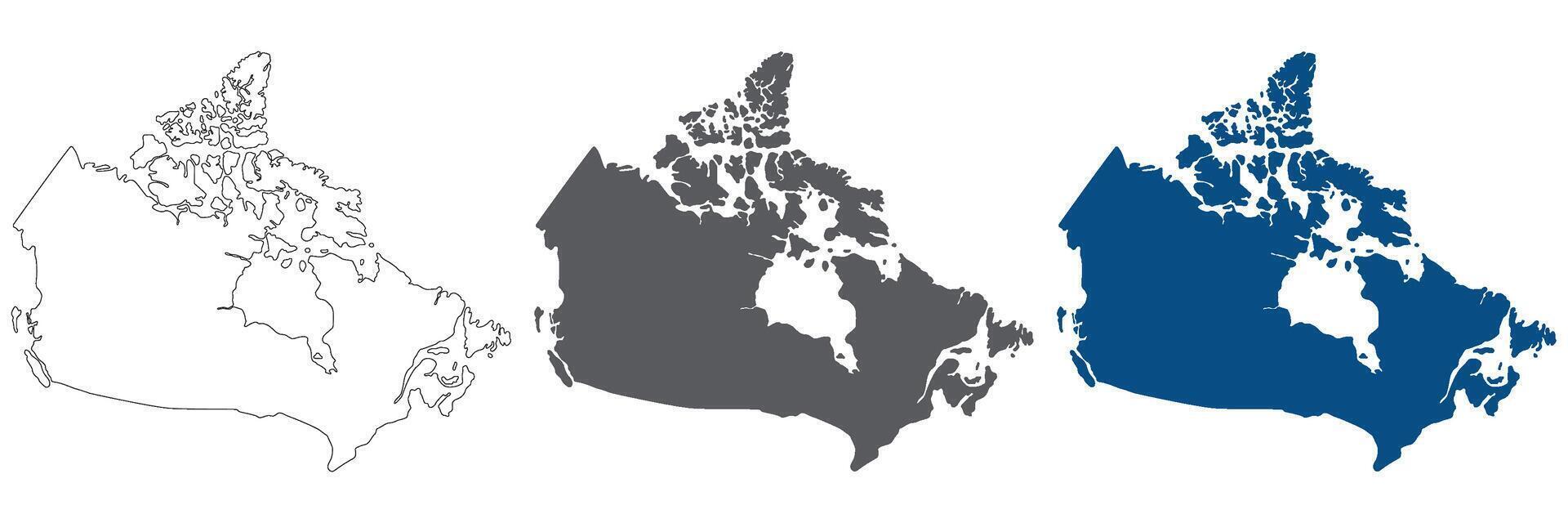 Canada map in green color. Canadian map. vector