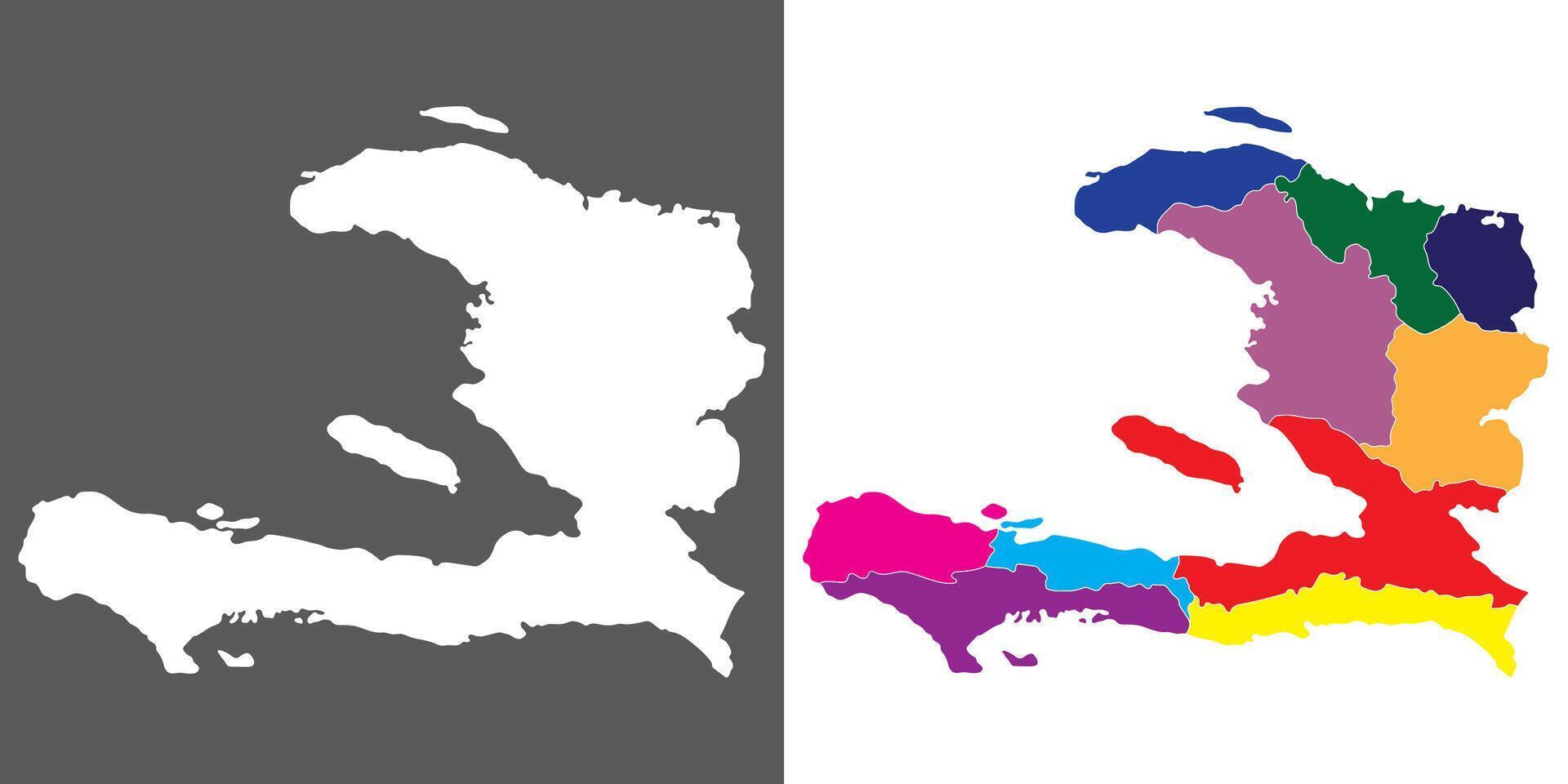 Haiti map. Map of Haiti in set vector